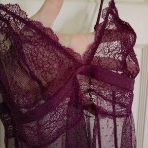 Victoria's Secret lace lingeire burgundy XS